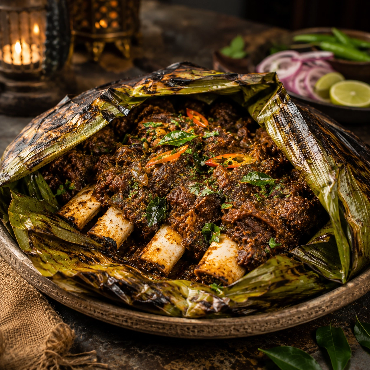 Beef Ribs Pollichathu